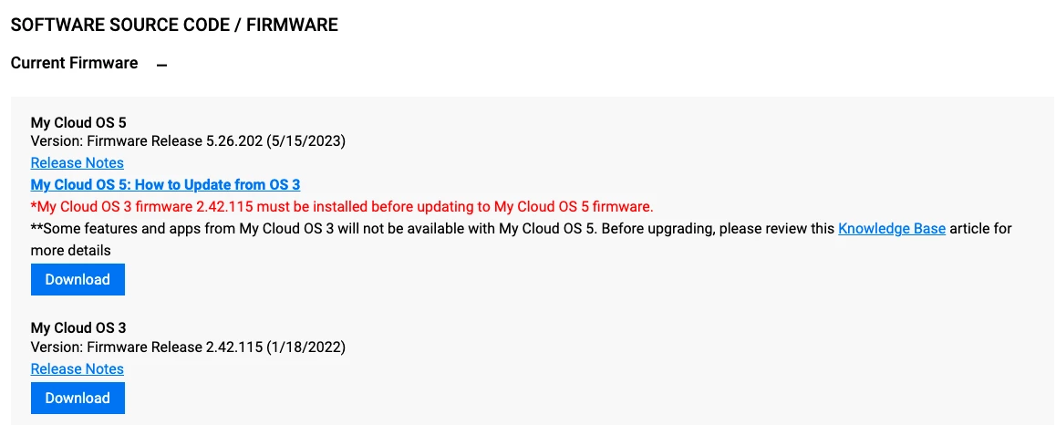 WD Software source code